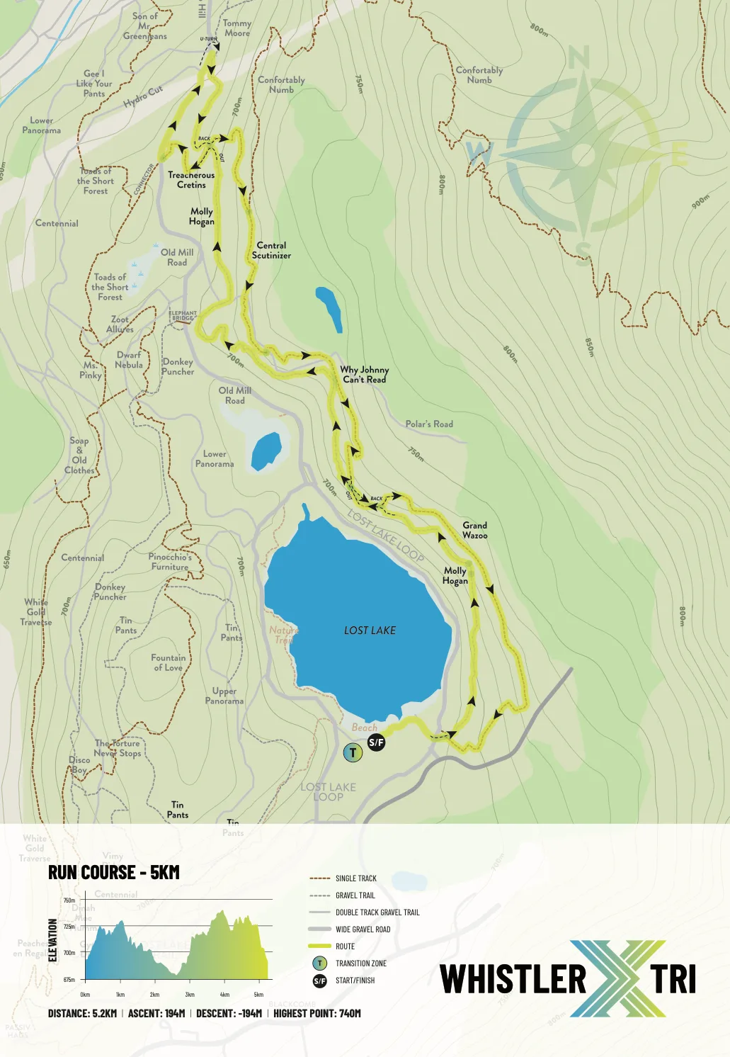 Sprint 5K run course map